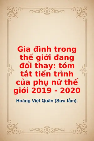 Ảnh bìa của Gia đình trong thế giới đang đổi thay: tóm tắt tiến trình của phụ nữ thế giới 2019 2020