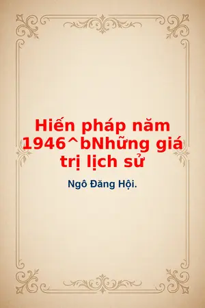 Ảnh bìa của Hiến pháp năm 1946 Những giá trị lịch sử