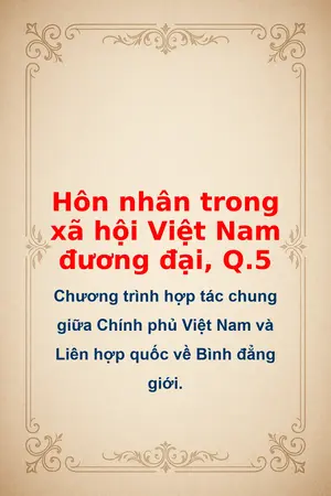 Ảnh bìa của Hôn nhân trong xã hội Việt Nam đương đại Q5