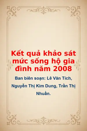 Ảnh bìa của Kết quả khảo sát mức sống hộ gia đình năm 2008