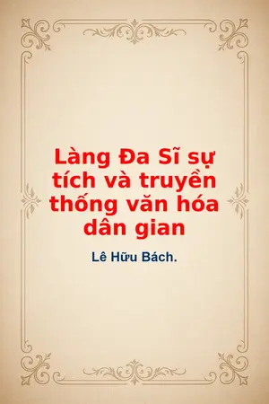 Ảnh bìa của Làng Đa Sĩ sự tích và truyền thống văn hóa dân gian