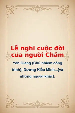 Ảnh bìa của Lễ nghi cuộc đời của người Chăm