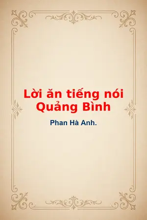 Ảnh bìa của Lời ăn tiếng nói Quảng Bình