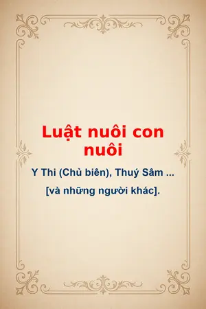 Ảnh bìa của Luật nuôi con nuôi