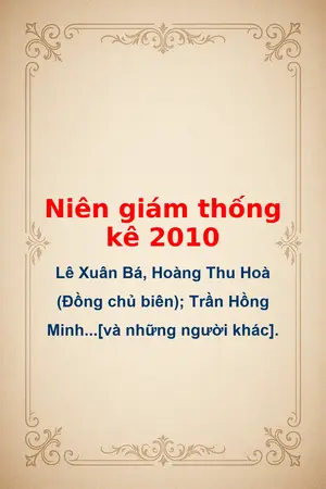 Ảnh bìa của Niên giám thống kê 2010