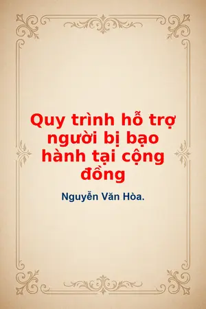 Ảnh bìa của Quy trình hỗ trợ người bị bạo hành tại cộng đồng