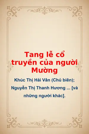 Ảnh bìa của Tang lễ cổ truyền của người Mường
