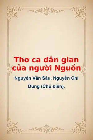 Ảnh bìa của Thơ ca dân gian của người Nguồn