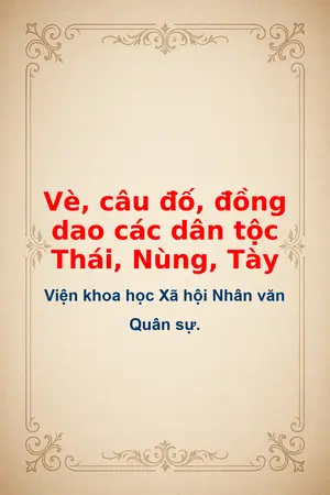 Ảnh bìa của Vè câu đố đồng dao các dân tộc Thái Nùng Tày
