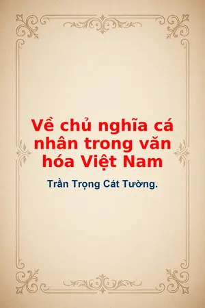Ảnh bìa của Về chủ nghĩa cá nhân trong văn hóa Việt Nam
