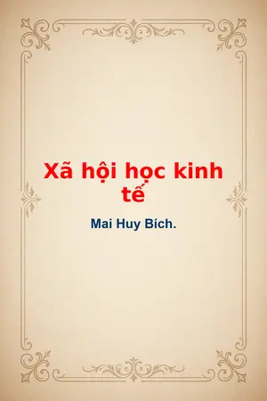Ảnh bìa của Xã hội học kinh tế