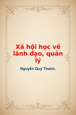 Ảnh bìa của Xã hội học về lãnh đạo quản lý