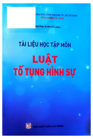 Ảnh bìa của Tài liệu học tập môn luật tố tụng hình sự 1