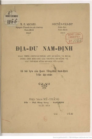 Ảnh bìa của Địa dư Nam Định