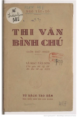 Ảnh bìa của Thi văn bình chú - Tập 1