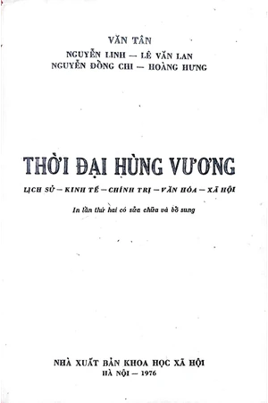 Ảnh bìa của Thời đại Hùng Vương lịch sử, kinh tế, chính trị, văn hoá, xã hội
