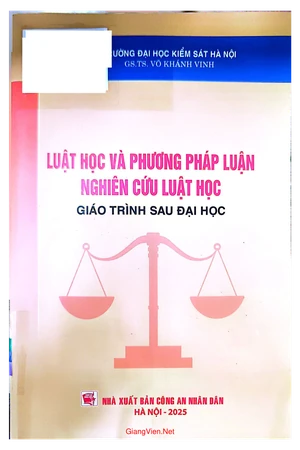 Ảnh bìa của Luật học và phương pháp luận nghiên cứu luật học