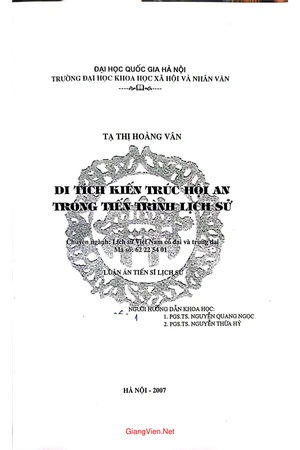 Ảnh bìa của Di tích kiến trúc Hội An trong tiến trình lịch sử