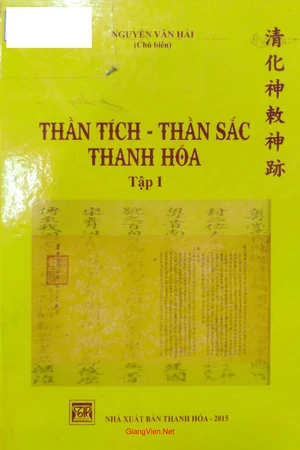 Ảnh bìa của Thần tích thần sắc Thanh Hóa, tập 1