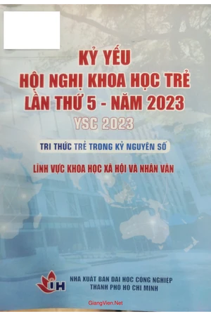 Ảnh bìa của Kỷ yếu Hội nghị khoa học Tri thức trẻ trong kỷ nguyên số lĩnh vực khoa học xã hội và nhân văn
