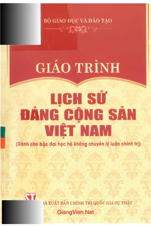Ảnh bìa của Giáo trình Lịch sử Đảng Cộng sản Việt Nam - không chuyên