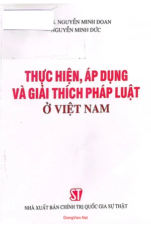 Ảnh bìa của Thực hiện, áp dụng và giải thích pháp luật ở Việt Nam