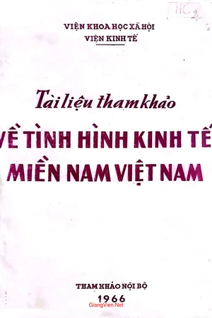 Ảnh bìa của Tài liệu tham khảo về tình hình kinh tế miền nam Việt Nam