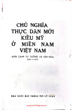 Ảnh bìa của Chủ nghĩa thực dân mới kiểu Mỹ ở miền Nam Việt Nam (Khía cạnh tư tưởng và văn hóa) 1954-1975