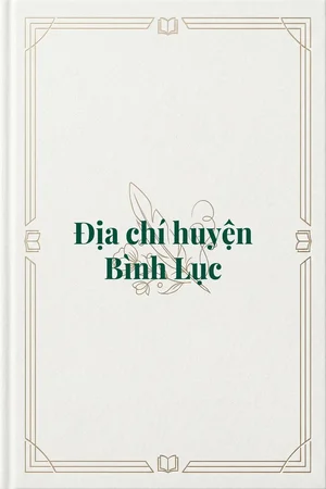 Địa chí huyện Bình Lục