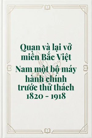 Ảnh bìa của Quan và lại vở miền Bắc Việt Nam một bộ máy hành chính trước thử thách 1820 - 1918