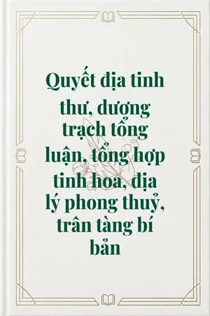 Ảnh bìa của Quyết địa tinh thư, dương trạch tổng luận, tổng hợp tinh hoa, địa lý phong thuỷ, trân tàng bí bản