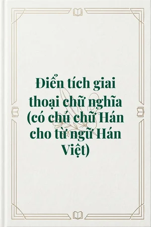 Ảnh bìa của Điển tích giai thoại chữ nghĩa (có chú chữ Hán cho từ ngữ Hán Việt)
