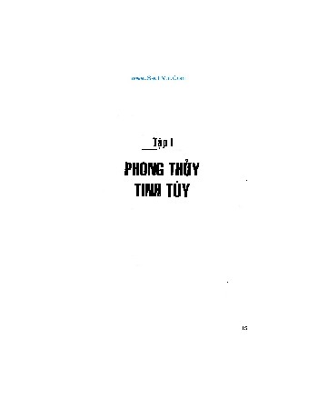 Phong thủy tinh túy tập 1