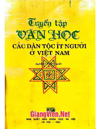 Tuyển tập Văn học các dân tộc ít người ở Việt Nam, Quyển thứ nhất