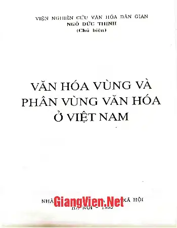 Văn hoá vùng và phân vùng văn hoá ở Việt Nam