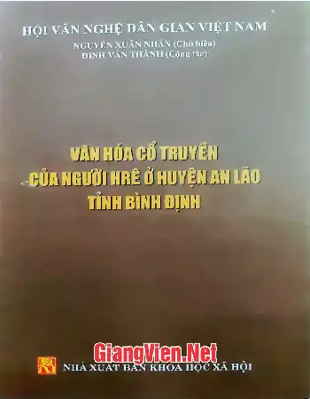 Văn hóa cổ truyền của người Hrê ở huyện An Lão tỉnh Bình Định