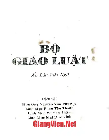 Bộ giáo luật, ấn bản Việt ngữ