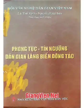 Phong tục- Tín ngưỡng dân gian làng biển ĐôngTác