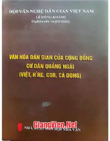 Văn hóa dân gian của cộng đồng cư dân Quảng Ngãi Việt, Hre, Cor, Cà Dong
