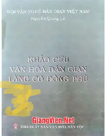 Khảo cứu văn hóa dân gian làng cổ Đông Phù