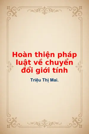 Hoàn thiện pháp luật về chuyển đổi giới tính