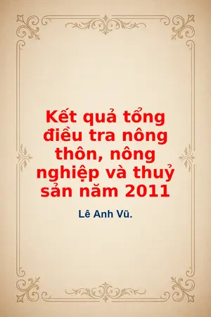 Kết quả tổng điều tra nông thôn nông nghiệp và thuỷ sản năm 2011