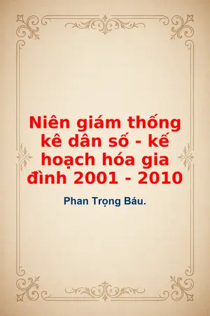 Niên giám thống kê dân số kế hoạch hóa gia đình 2001 2010