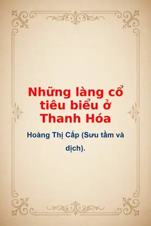 Những làng cổ tiêu biểu ở Thanh Hóa