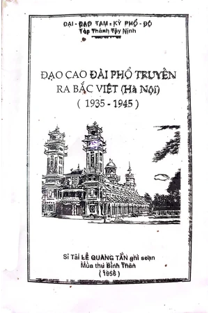 Đạo Cao Đài phổ truyền ra Bắc việt Hà Nội 1935 1945