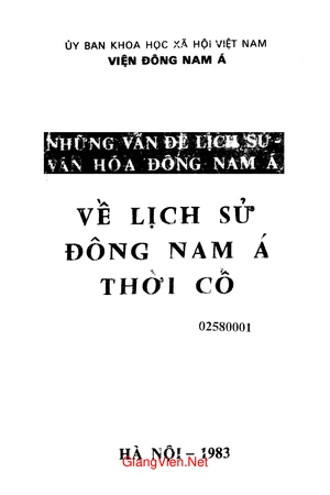 Về lịch sử Đông Nam Á thời cổ