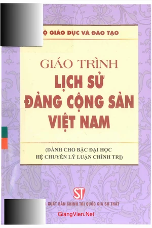 Giáo trình  Lịch sử Đảng Cộng sản Việt Nam - chuyên