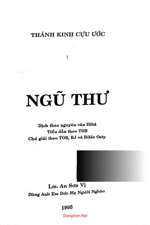 Thánh Kinh Cựu ước (Ngũ thư)