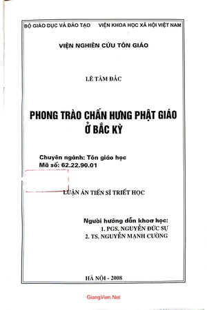 Phong trào chấn hưng Phật giáo ở Bắc kỳ