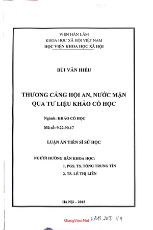 Thương cảng Hội An, nước mặn qua tư liệu khảo cổ học